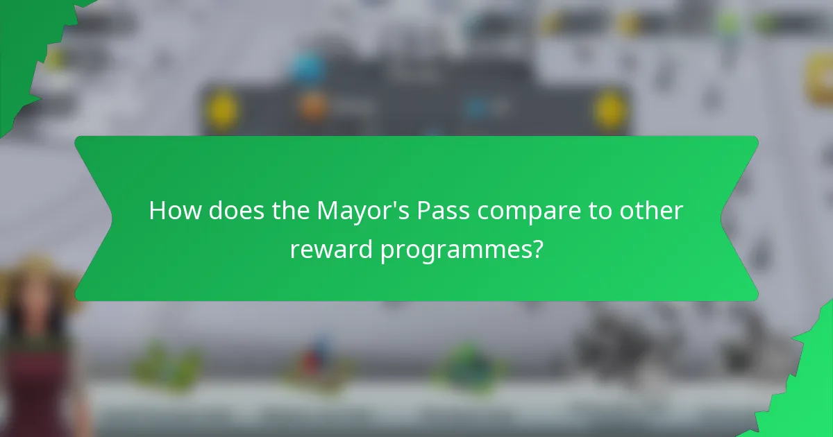 How does the Mayor's Pass compare to other reward programmes?