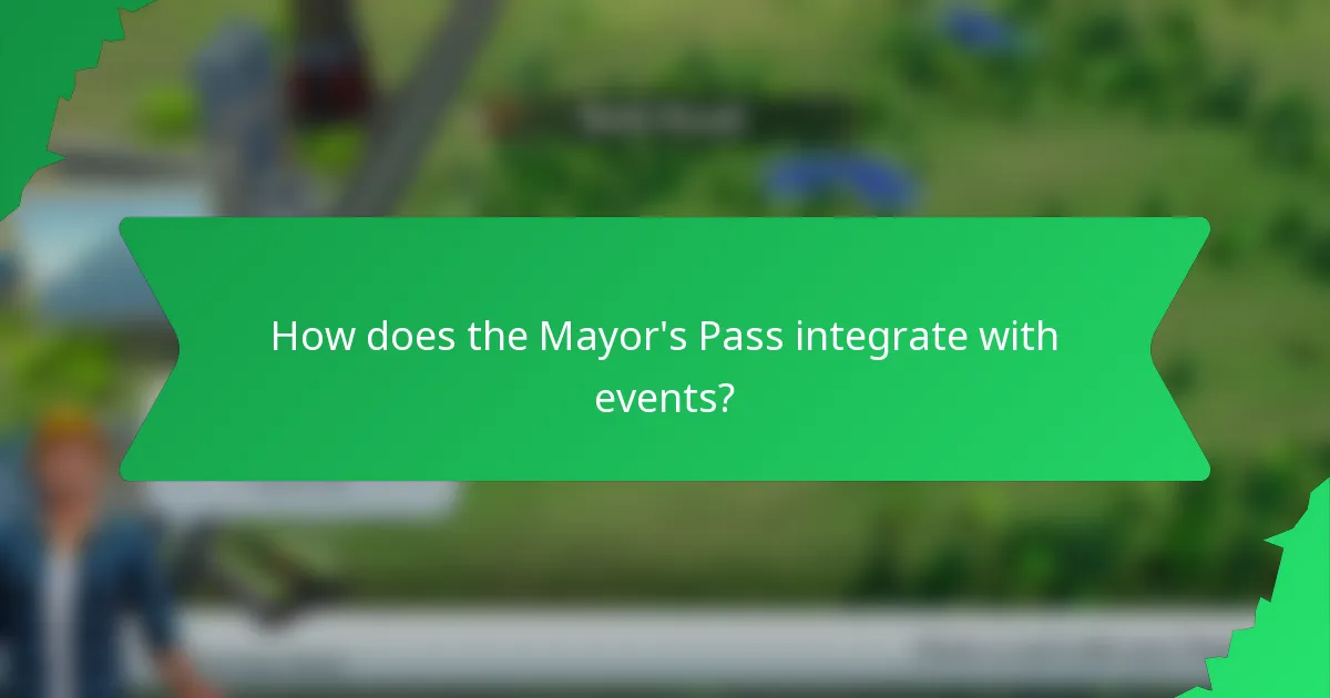 How does the Mayor's Pass integrate with events?