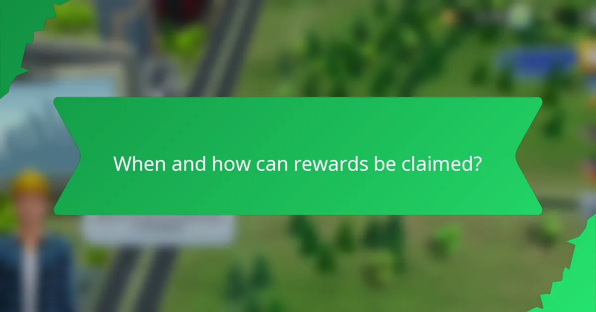 When and how can rewards be claimed?